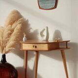 Solid oak tripod console table – vintage & restored
