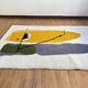 Handwoven Moroccan rug - grey rug with a yellow touch 3X2m