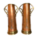 Pair of GBN art deco copper and brass vases