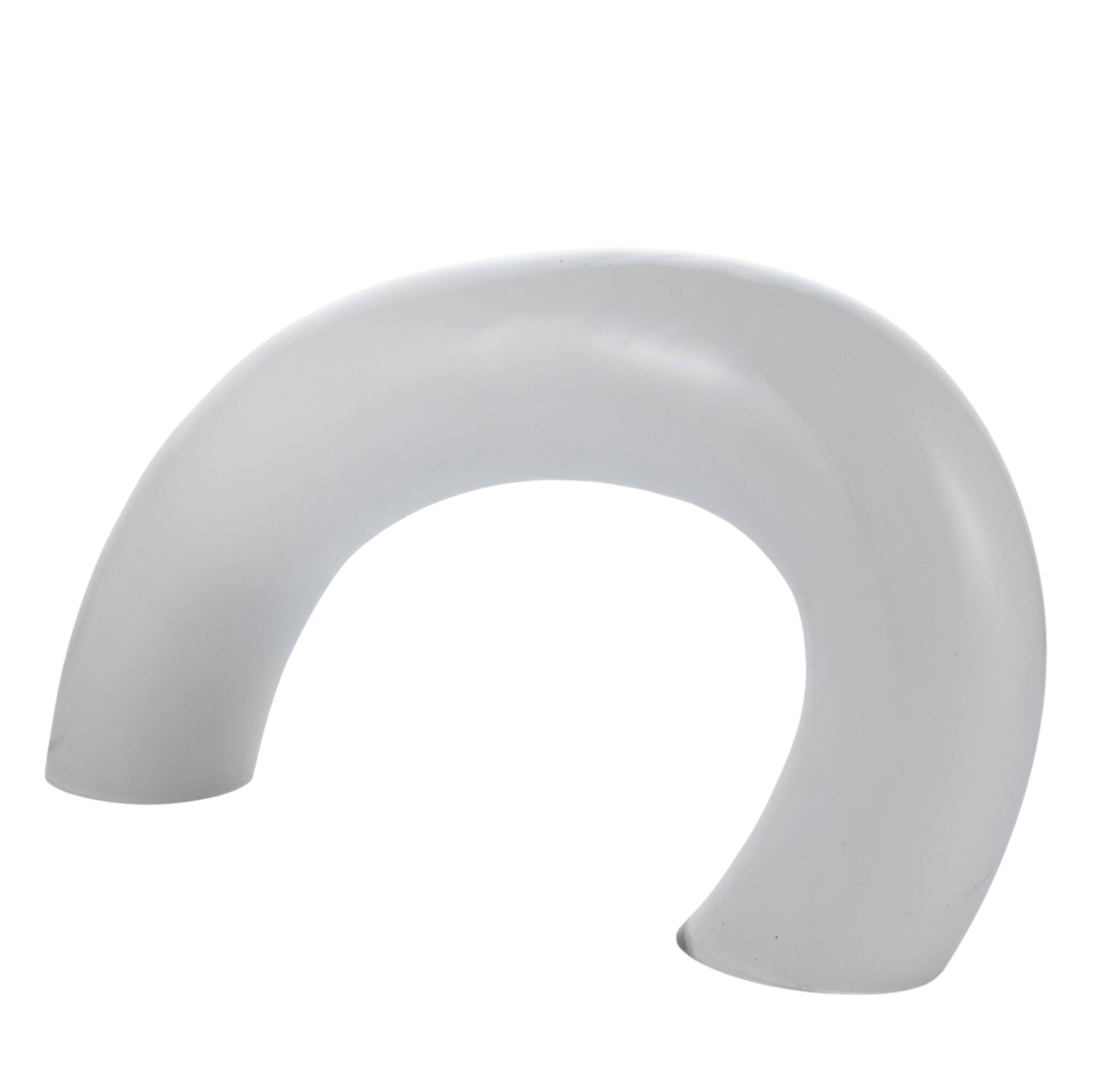 Lampe sculpturale en verre de Murano blanc, Barbini Italie 1970