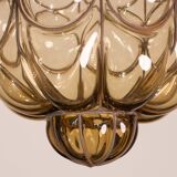 Wonderful Amber Vintage Venetian Lantern, Seguso Murano Glass, Italy, 1950s