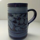 mug in blue Alsace sandstone signed