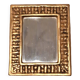 François Lembo mirror in golden ceramic