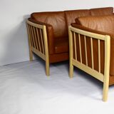 Brown Leather 2 Seater Sofa