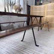 XXL trestle farm table 4m and its benches