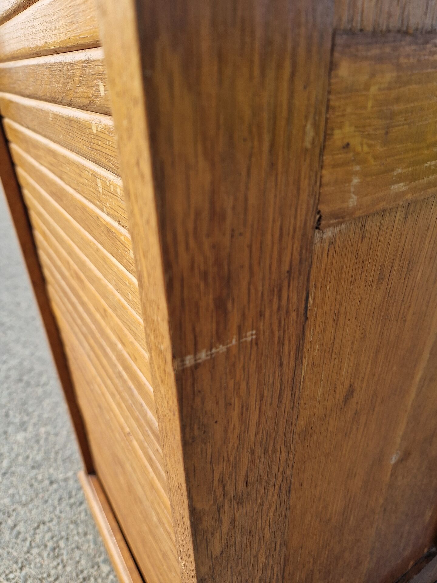 Art Deco filing cabinet with curtain 120 cm