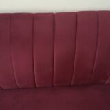 Red velvet sofa