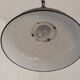 Enameled pendant workshop “reflecto-lux” hanging light, 1950s france