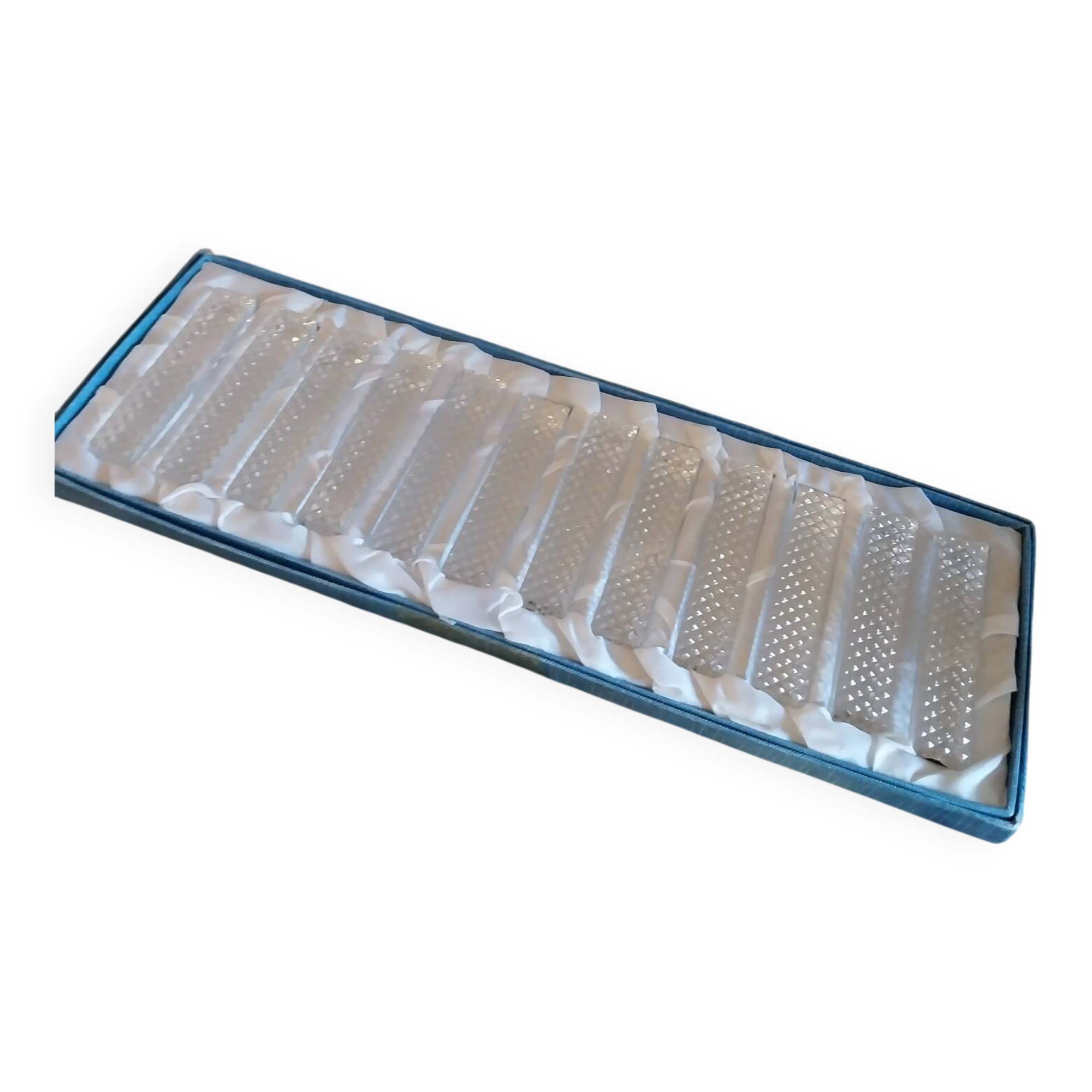 Antique crystal knife rests