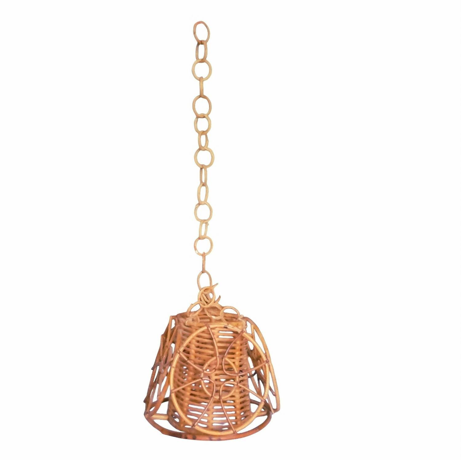 60s rattan pendant light