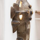 Brutalist wall lamp by Matt Camps for Loré Ceramics, the Netherlands, 1960s