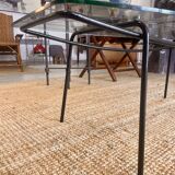 Mid-century glass and metal coffee table - 1950