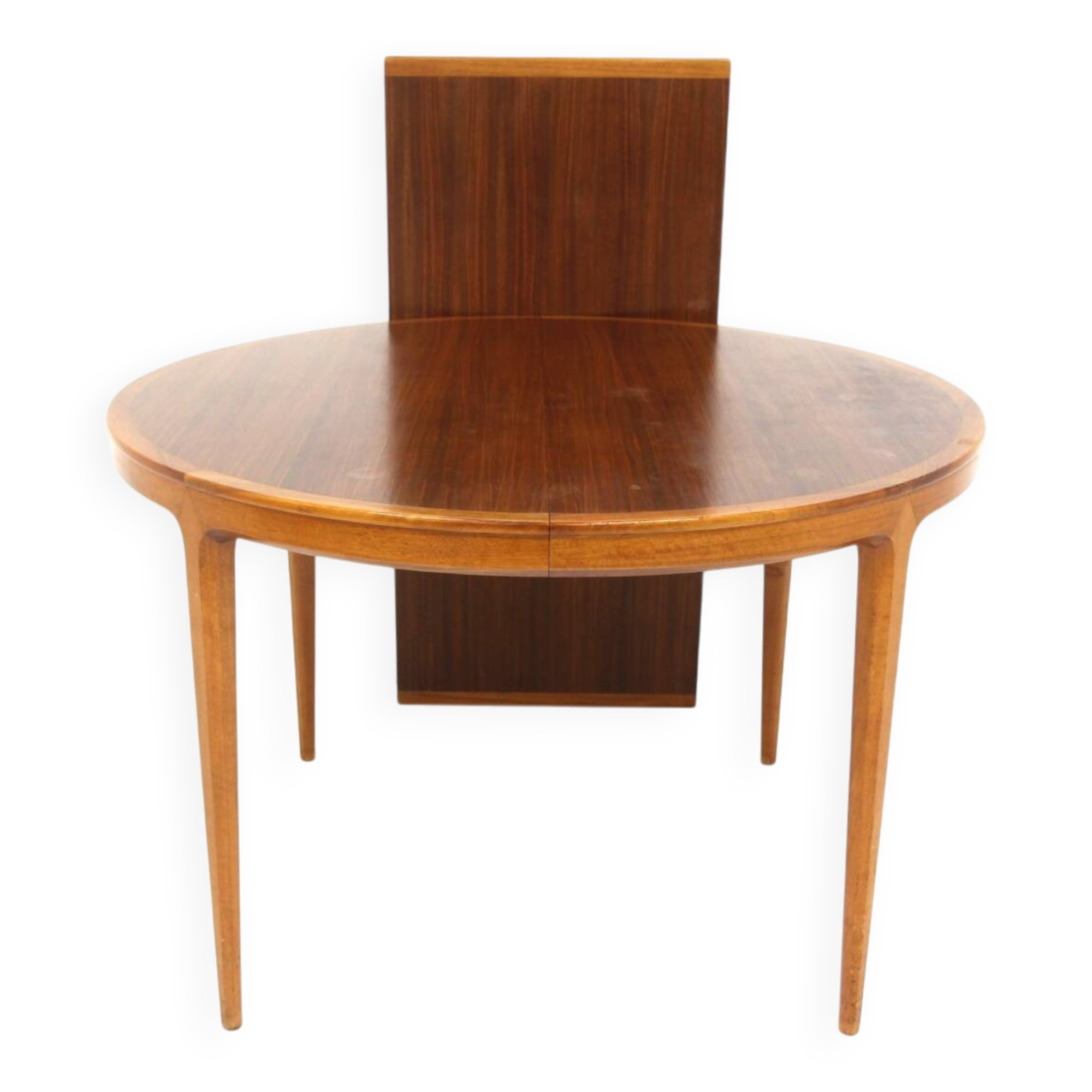 Dining table in walnut, "Facett 3-132" Bertil Fridhagen, Sweden.