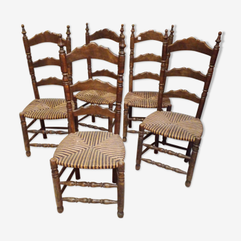 Suite of five antique chairs