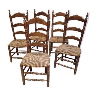 Suite of five antique chairs