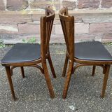 paire de chaises Baumann café bistrot 1960