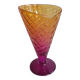 Bormioli Rocco violet and gold ice cream dessert bowl, made in Italy.