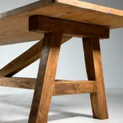 Grande table de monastère en bois style campagnard 298 cm