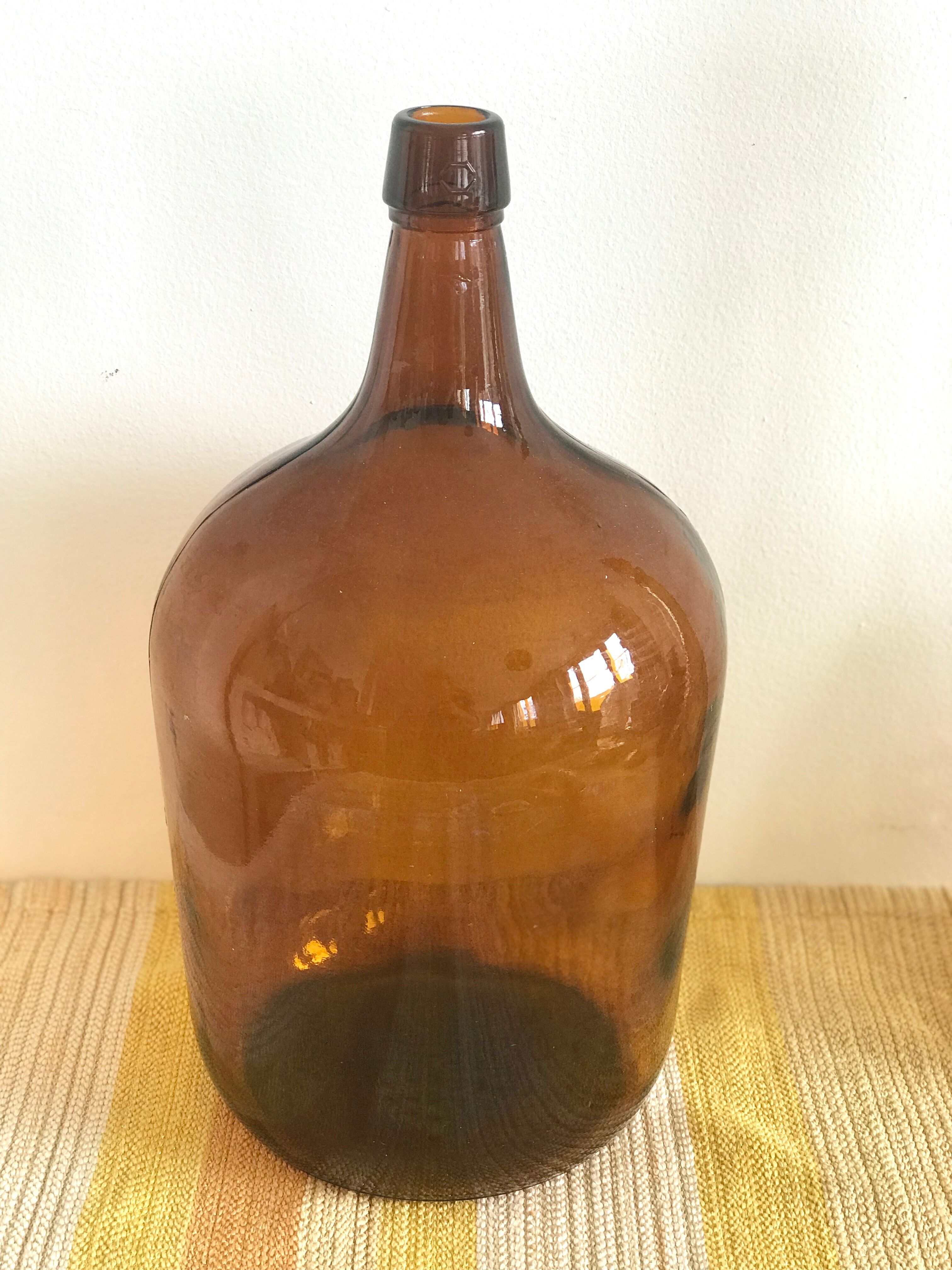 Demijohn 5litres amber glass