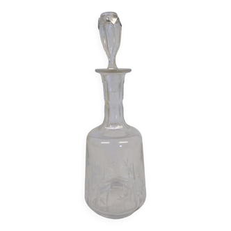 Carafe en cristal numéroté avec son bouchon