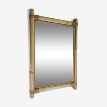 Bamboo/rattan mirror 30x46cm