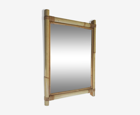 Miroir bambou rotin 30x46cm