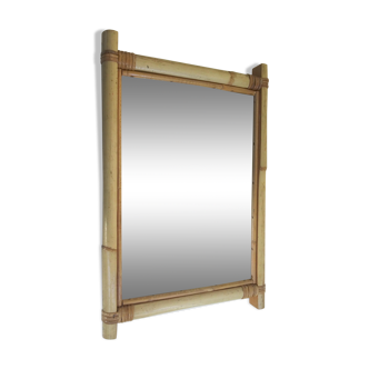 Bamboo/rattan mirror 30x46cm