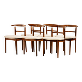 Chaises modèle 465 en bois de rose par Helge Sibast et Børge Rammersk