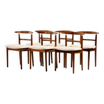 Chaises modèle 465 en bois de rose par Helge Sibast et Børge Rammersk