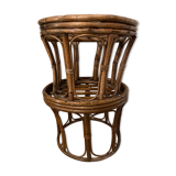 Set of 2 vintage rattan eggs