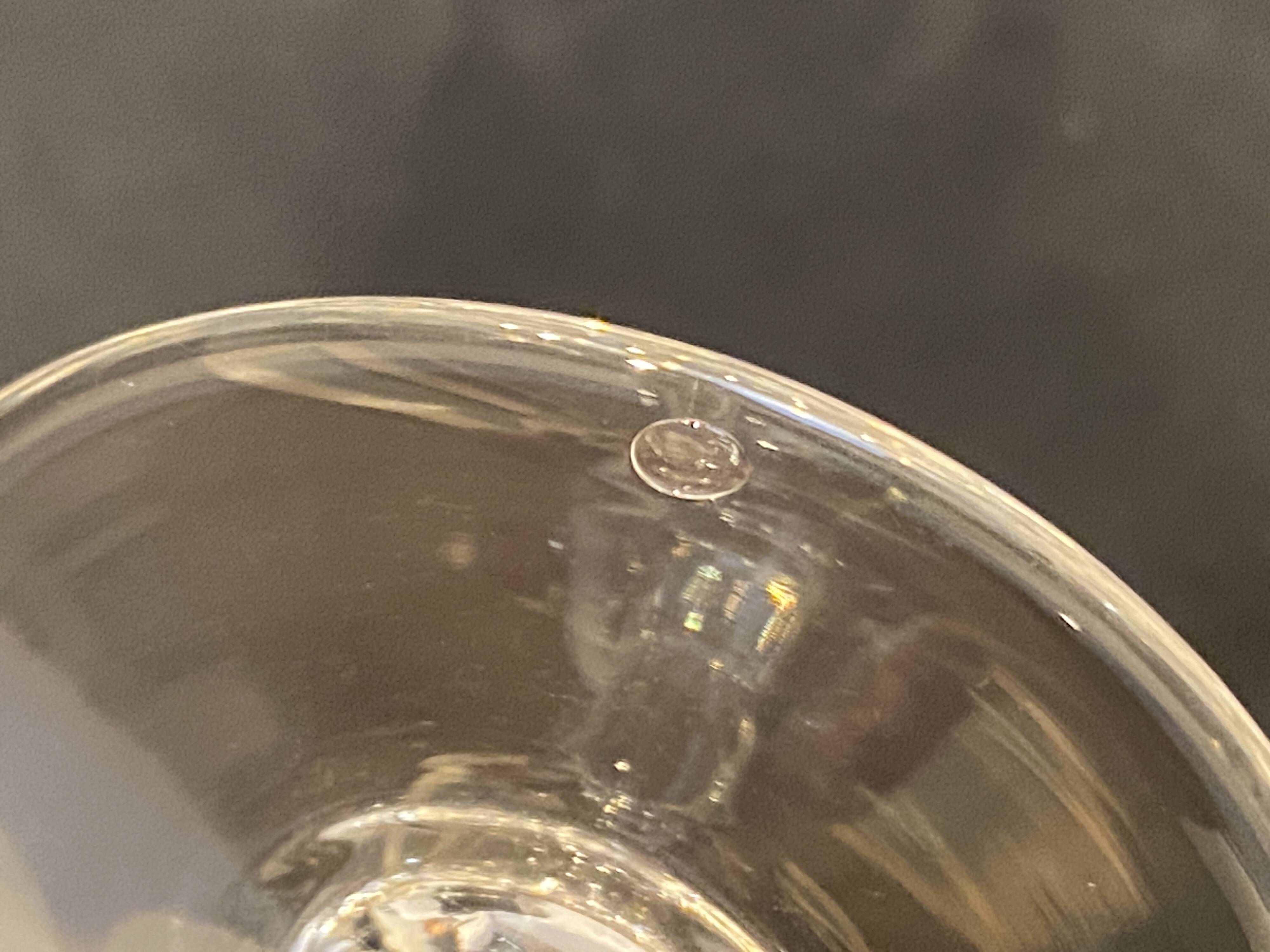 Set of 6 engraved wine glasses