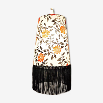 Conical lampshade with fringes