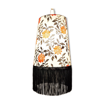 Conical lampshade with fringes
