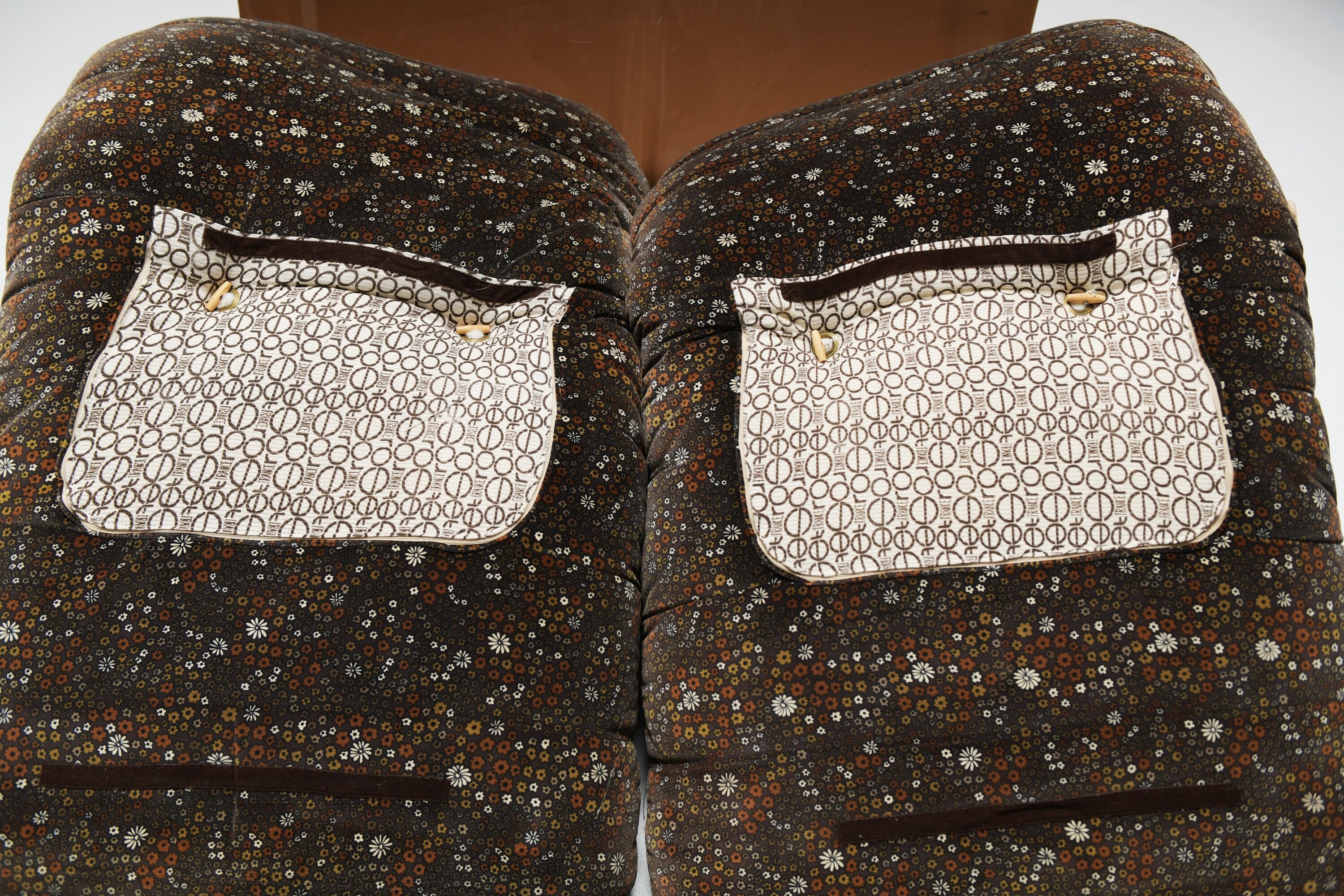 Vintage Marsala set in 'Liberty' fabric by Michel Ducaroy for Ligne Roset.