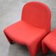 Pair of vintage red armchairs