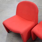 Paire de fauteuils rouge vintage