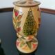 Set of 4 turned wooden candle holders