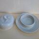 White porcelain butter dish with cover