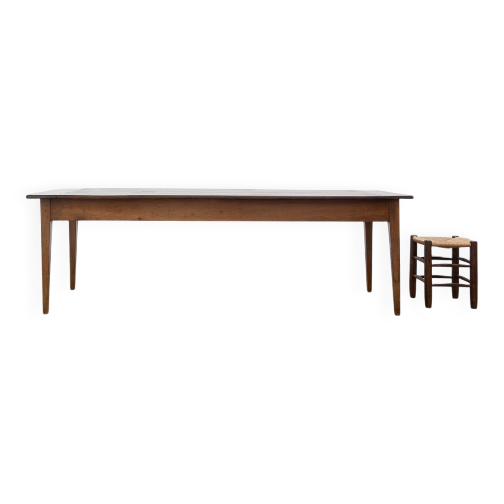Grande table de ferme en bois, 1880