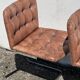 Paire de chaises en cuir par Robert Haussman