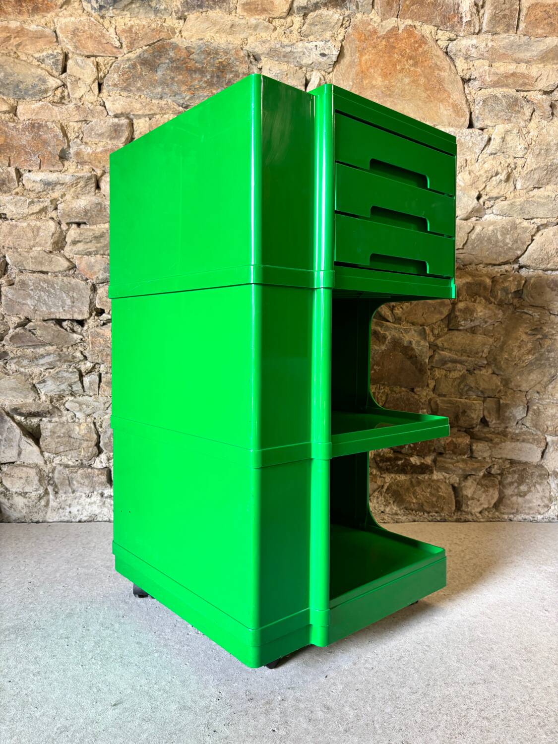 Architect's rolling cart by Giovanni Pelis for Stile Neolt 1970
