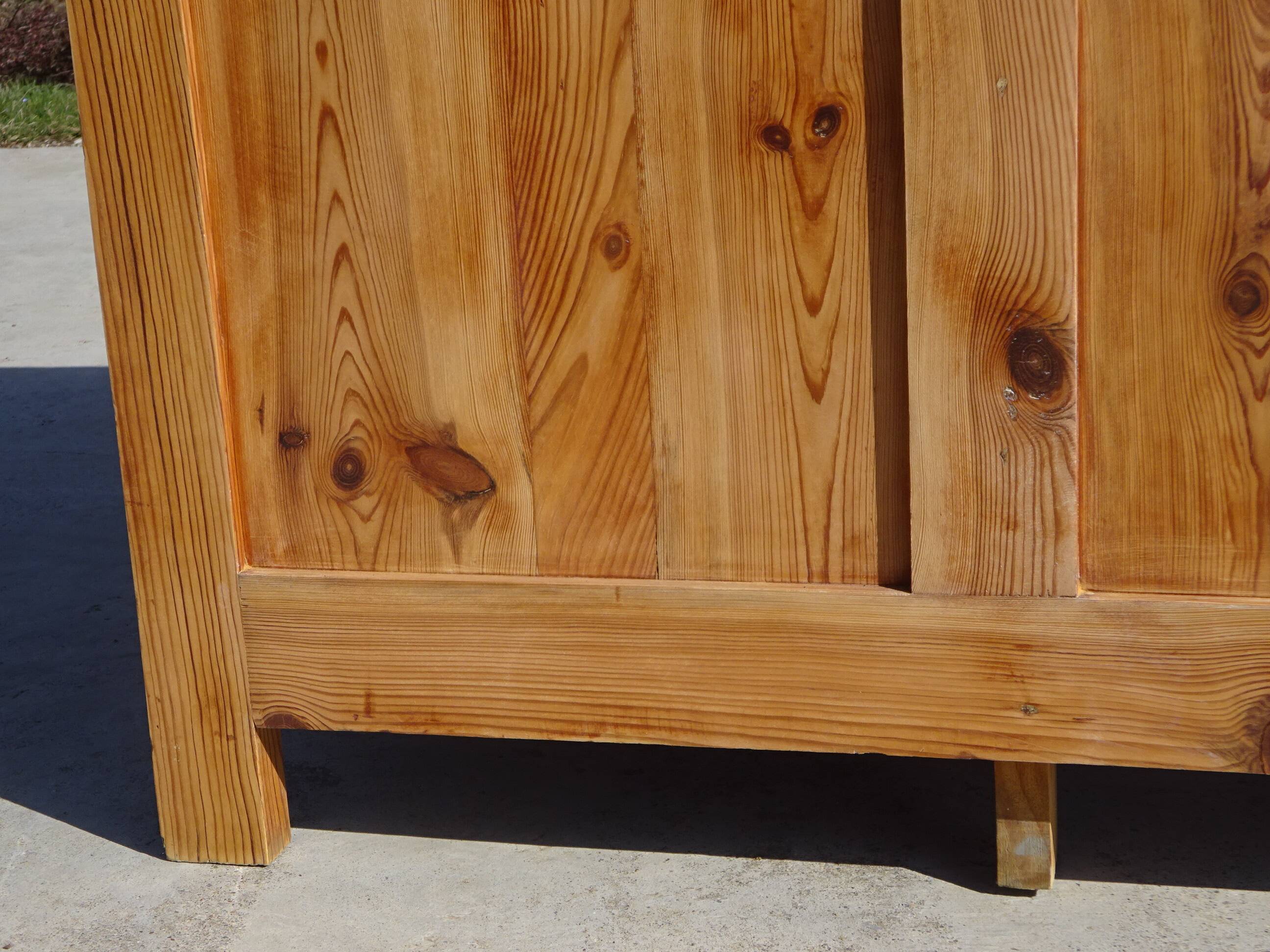Restored antique pine desk, 9 drawers