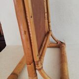 Rattan psyche mirror from the 1960/1970s