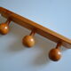 Patere wall coat rack wood vintage 60's