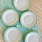 6 assiettes à dessert vert menthe