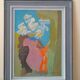 Still life painting - vase with flowers - dated 1972 signed - oil on panel