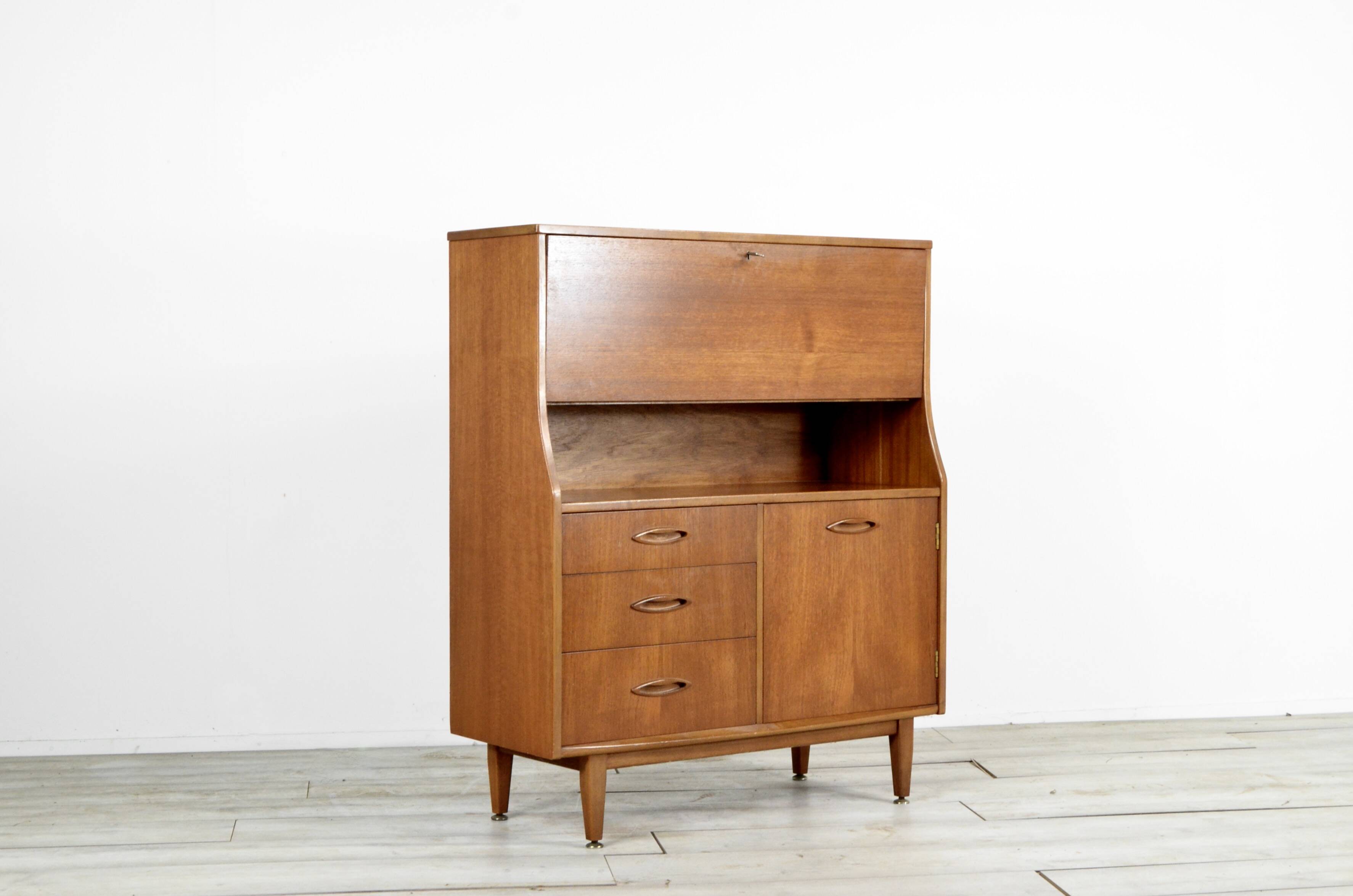 Vintage 'Jentique' Danish Style Teak Bureau / Sideboard / Cabinet. Delivery