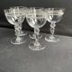 5 glasses in light blown, cut and guilloché crystal