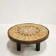 Table basse ronde herbier Roger Capron 1960