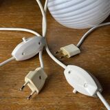 White Murano table lamps, 1970s, set of 2